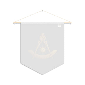 Past Master Blue Lodge Pennant - Quadrant with Sun and Compass Emblem - Bricks Masons
