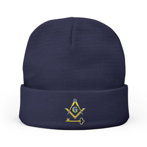 International Masons Beanie - Knit Embroidery Emblem - Bricks Masons