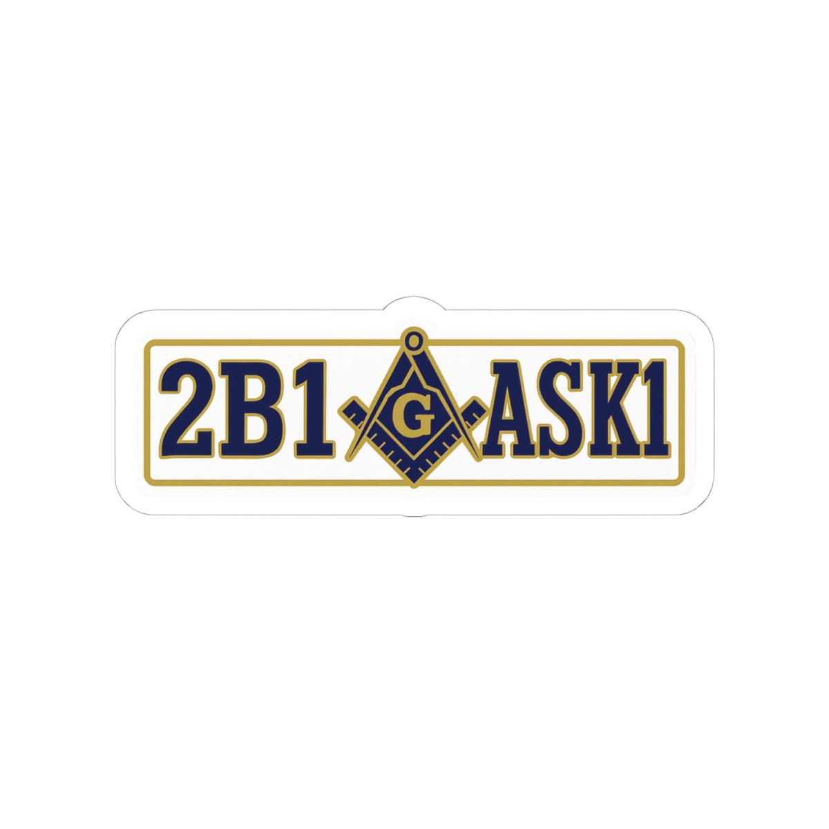 Master Mason Blue Lodge Sticker Decal - Kiss-Cut 2B1 ASK1 - Bricks Masons