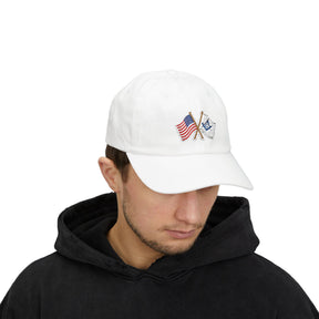 Master Mason Blue Lodge Baseball Cap - Cotton Various Colors Crossed Flags - Bricks Masons
