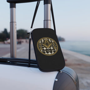 Master Mason Blue Lodge Passport Wallet - Gold & Black Faith Hope Charity - Bricks Masons