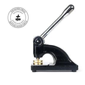 Knights Templar Commandery Long Reach Seal Press - Heavy Embossed Stamp Black Color Customizable - Bricks Masons