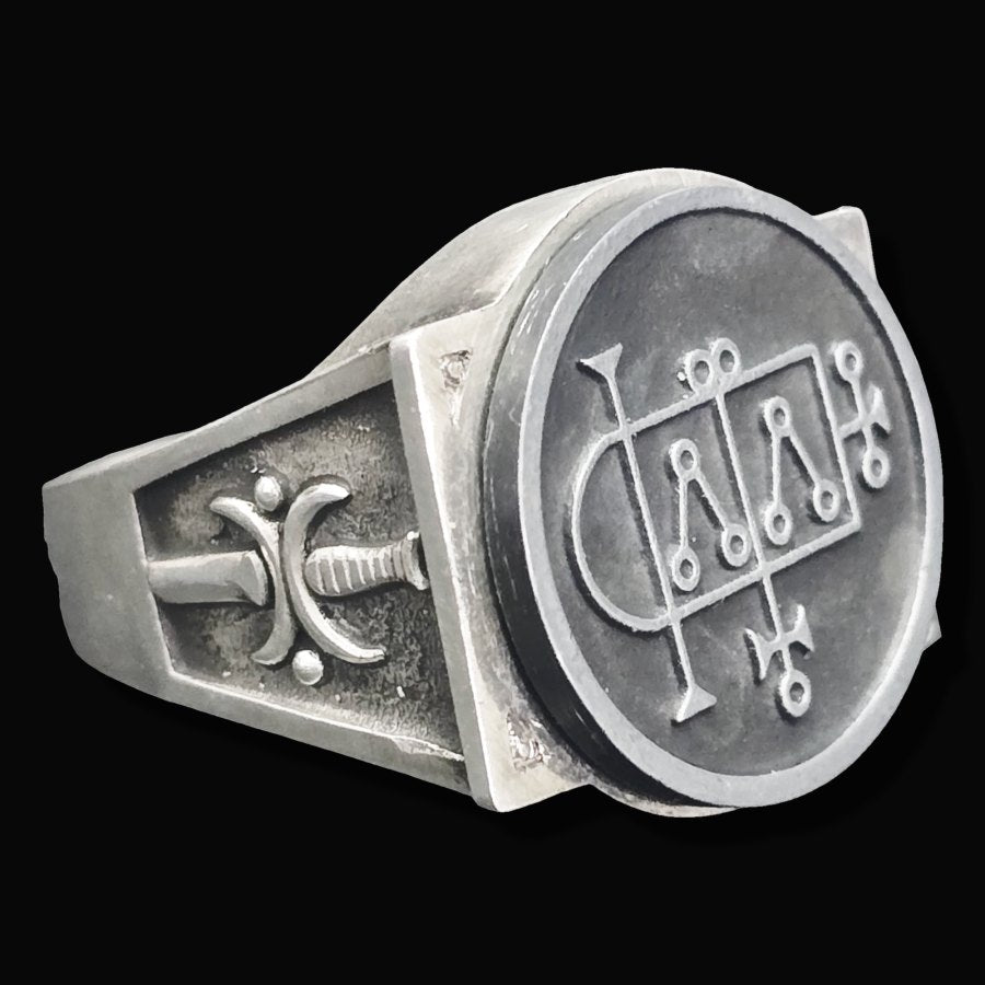Ancient Israel Ring - Key of Solomon PRESIDENT MALPHAS - Bricks Masons