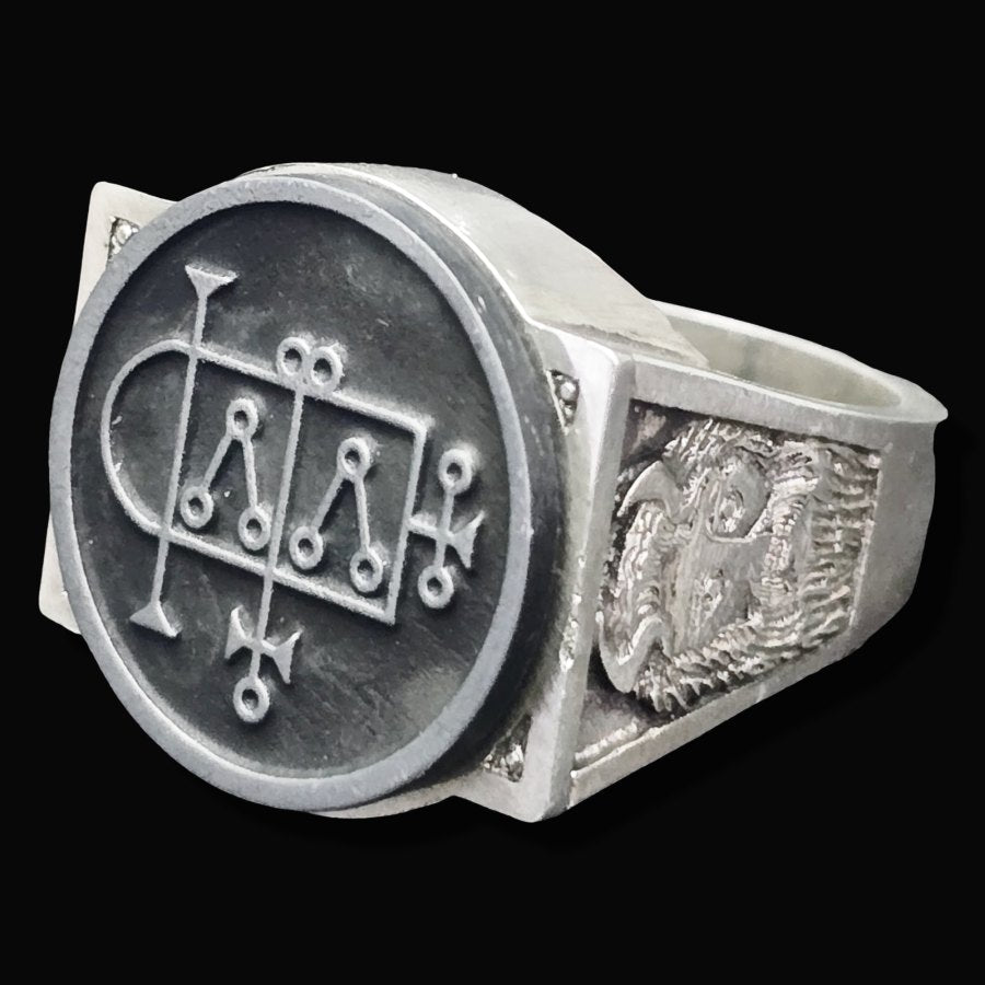 Ancient Israel Ring - Key of Solomon PRESIDENT MALPHAS - Bricks Masons