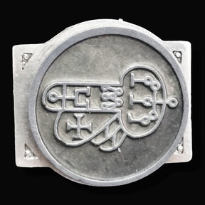 Demon Ring 44 MARQUES SHAX 72 Demons Lesser Key of Solomon Goetia In Silver 2.2 cm x 1.8 cm 18 Gr Art 1822 - Bricks Masons
