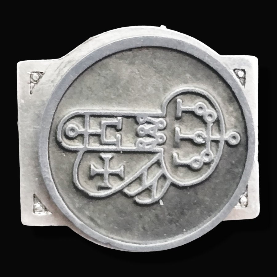 Demon Ring 44 MARQUES SHAX 72 Demons Lesser Key of Solomon Goetia In Silver 2.2 cm x 1.8 cm 18 Gr Art 1822 - Bricks Masons
