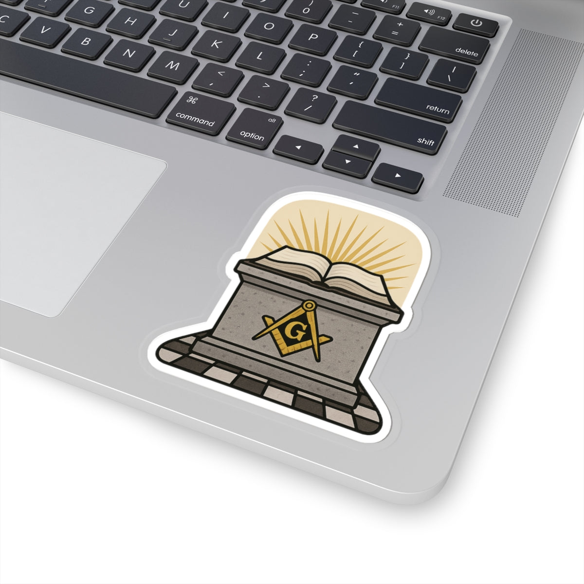 Master Mason Blue Lodge Sticker Decal - Kiss-Cut Masonic Altar - Bricks Masons