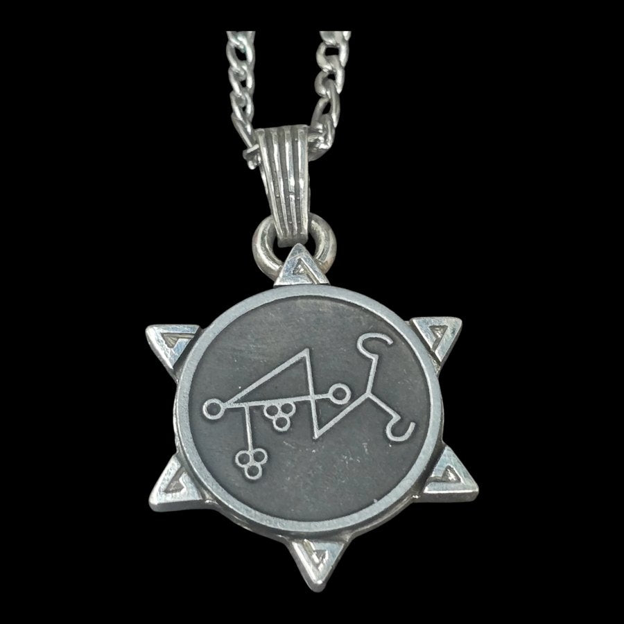 I swore Demon 21 COUNT PRESIDENT MARAX and Secret Seal of Solomon 72 Demons Lesser Key of Solomon Goetia In Silver 3 x 2.5 cm 12 Gr Art 1880 - Bricks Masons