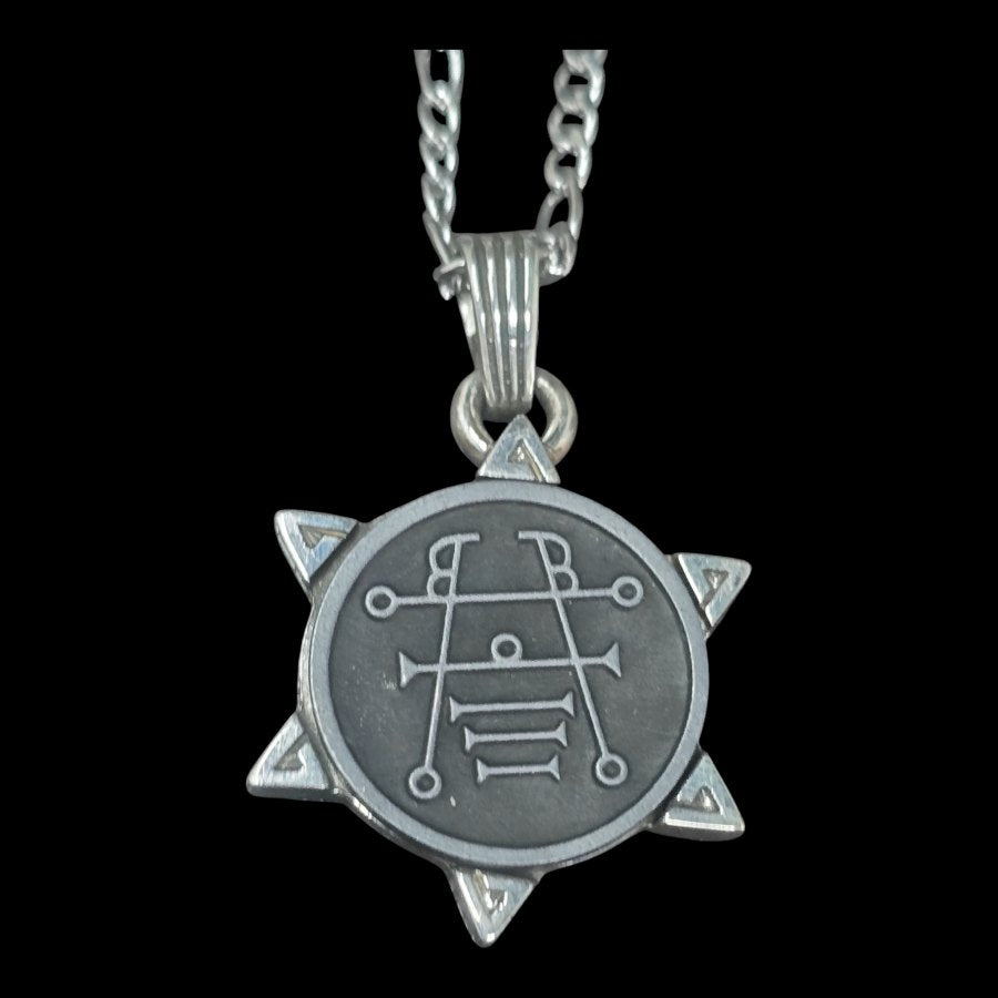 I commemorate Demon 22 COUNT PRESIDENT IPOS and Secret Seal of Solomon 72 Demons Lesser Key of Solomon Goetia In Silver 3 x 2.5 cm 12 Gr Art 1881 - Bricks Masons