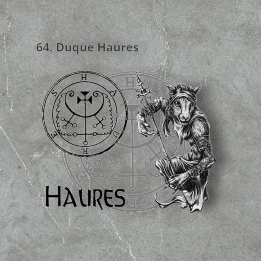 I wove the Demon 64 DUKE AURES and the Secret Seal of Solomon 72 Demons, Lesser Key of Solomon, Goetia, in Silver, 3 x 2.5 cm, 12 g, Art 1923 - Bricks Masons