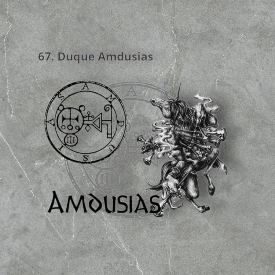 I wove Demon 67 DUKE AMDUSIAS and Secret Seal of Solomon 72 Demons Lesser Key of Solomon Goetia In Silver 3 x 2.5 cm 12 Gr Art 1926 - Bricks Masons