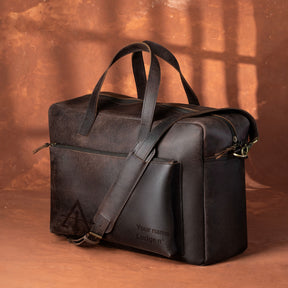 Council Briefcase - Dark Brown Cow Leather - Bricks Masons