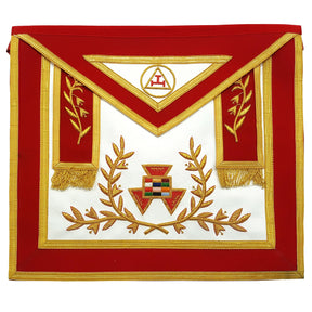 Past High Priest Royal Arch Chapter Apron - Red with Gold Braid