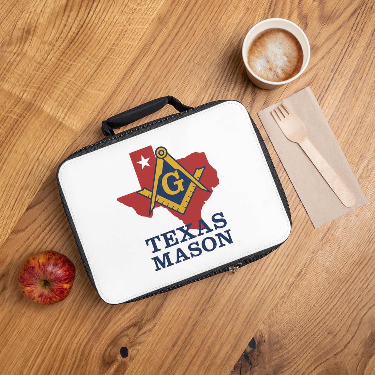Master Mason Blue Lodge Lunch Bag - Texas Mason Fully Insulated - Bricks Masons