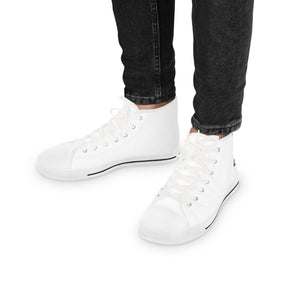 LOCOP Sneaker - High Top Black & White Purple Emblem - Bricks Masons