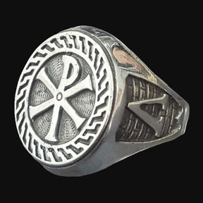 Templar Crimson XP Ring in Silver 1.9 cm 10 g Art 272 - Bricks Masons