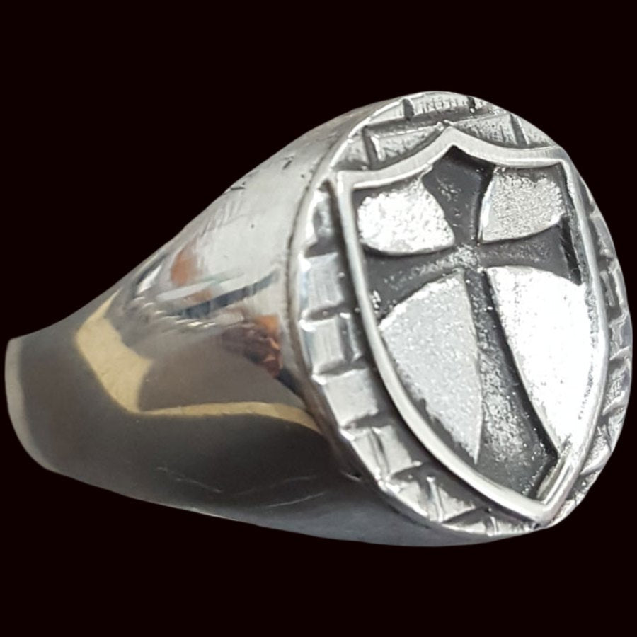 Knights Templar Ring Templar Cross Silver 1.6 cm 9 g Art 285 - Bricks Masons