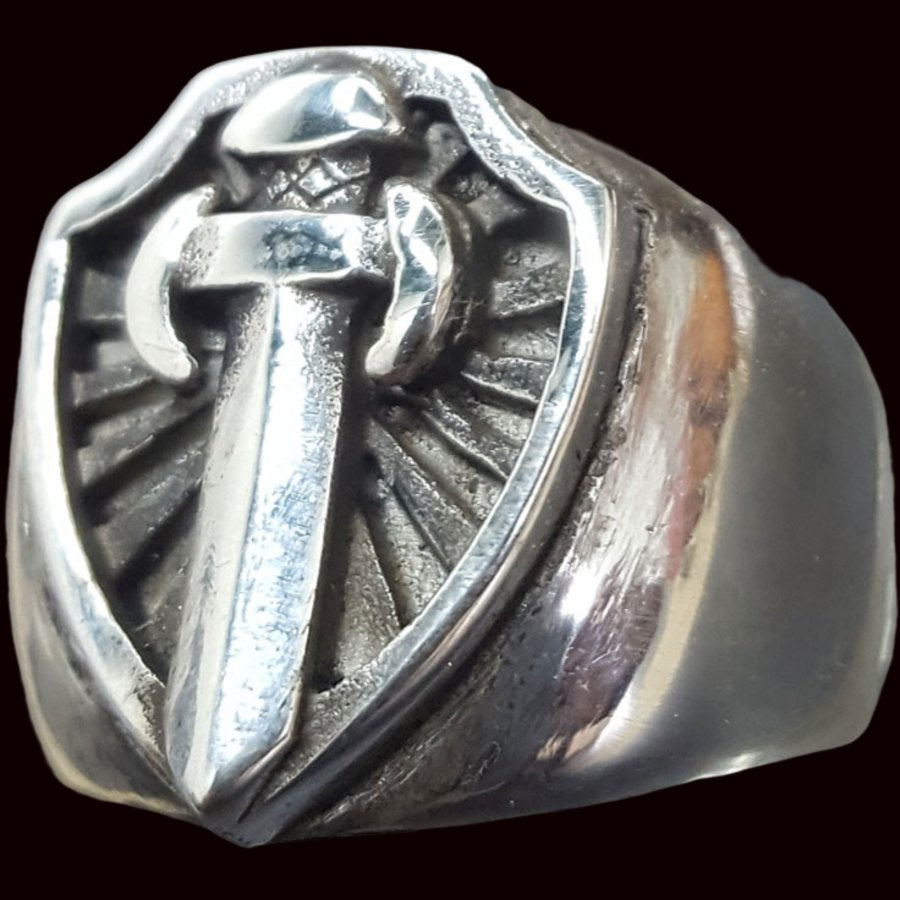 Templar Ring Templar Cross in Silver 1.6 cm 9 g Art 291 - Bricks Masons
