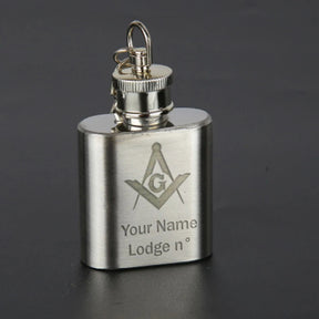 Master Mason Blue Lodge Flask - Stainless Steel (Customizable) - Bricks Masons