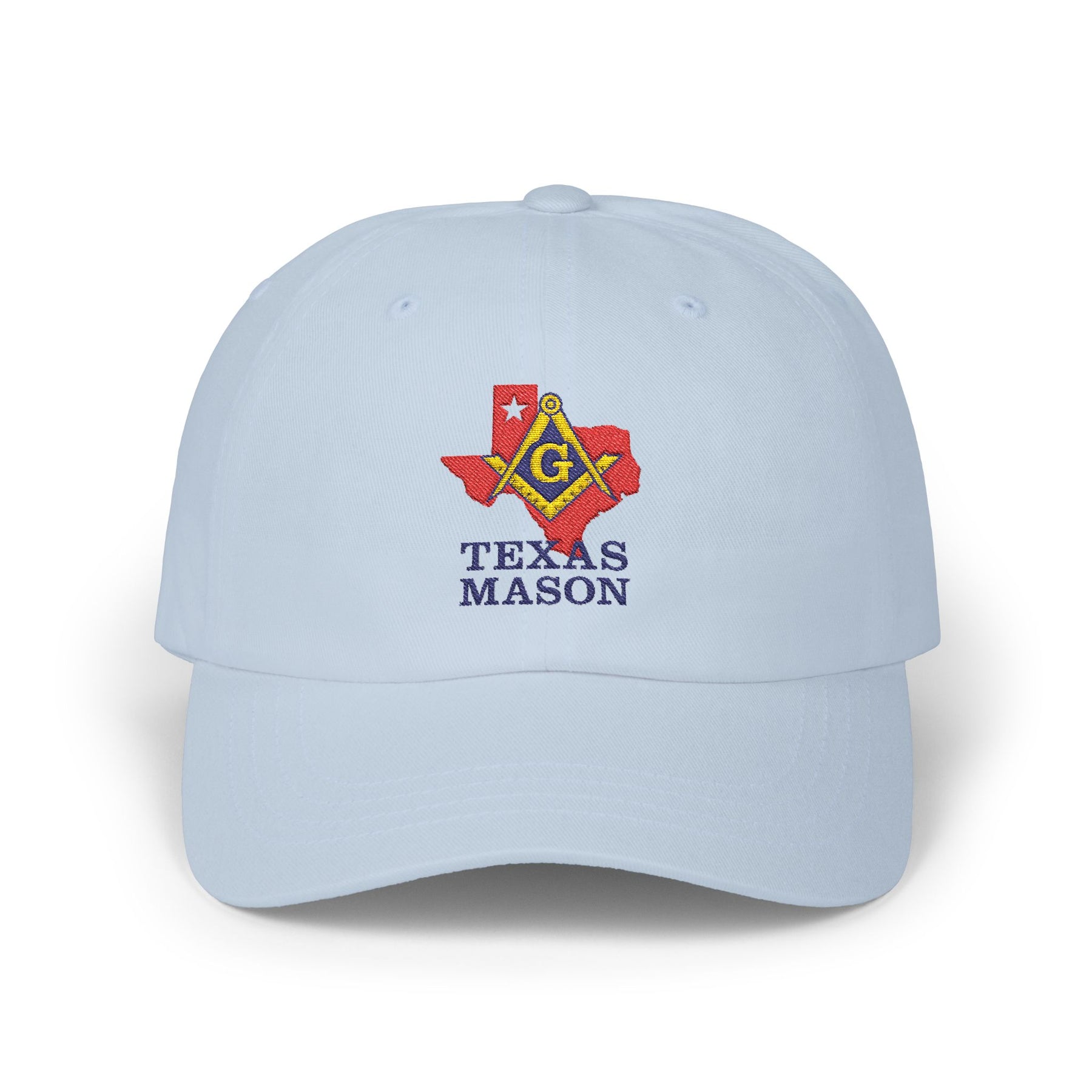 Master Mason Blue Lodge Baseball Cap - Embroidered Texas Mason Dad Cap - Bricks Masons