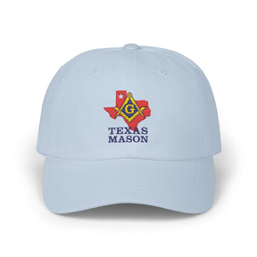 Master Mason Blue Lodge Baseball Cap - Embroidered Texas Mason Dad Cap - Bricks Masons