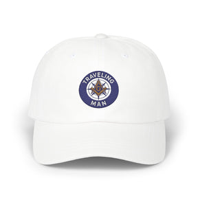 Master Mason Blue Lodge Baseball Cap - Embroidered Traveling Man Dad Cap - Bricks Masons