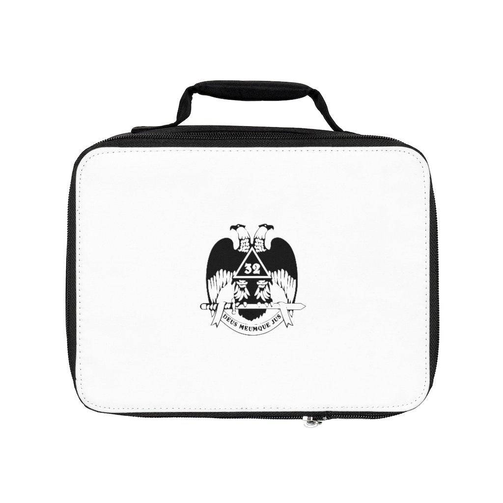 32nd Degree Scottish Rite Lunch Bag - Wings Down Black & White - Bricks Masons