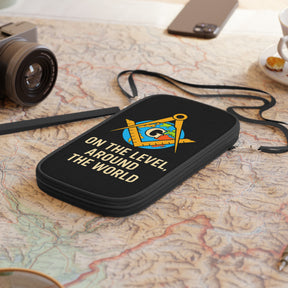 Master Mason Blue Lodge Passport Wallet - On The level Around the world - Bricks Masons