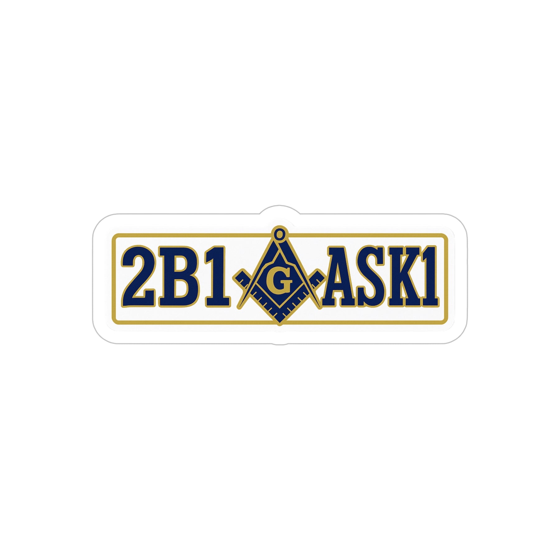Master Mason Blue Lodge Sticker Decal - Water Resistant Vinyl 2B1 ASK1 - Bricks Masons