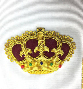 33rd Degree Sash - Gold Fringe & Hand Embroidery - Bricks Masons