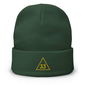 33rd Degree Scottish Rite Beanie - Golden Embroidery - Bricks Masons