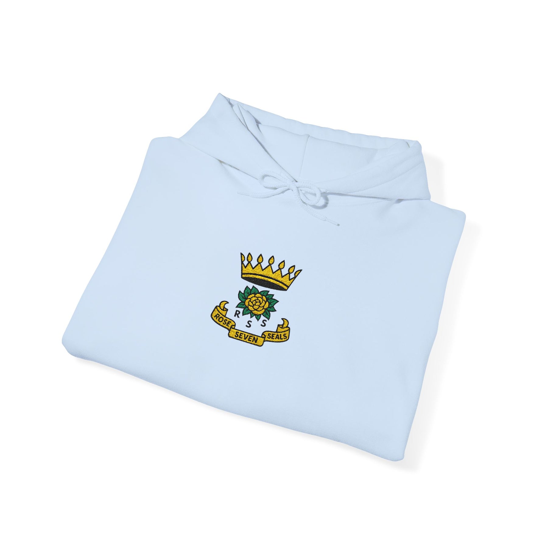 Rose of Seven Seals Hoodie - Soft Cotton Poly Blend Front Stitch Design - Bricks Masons