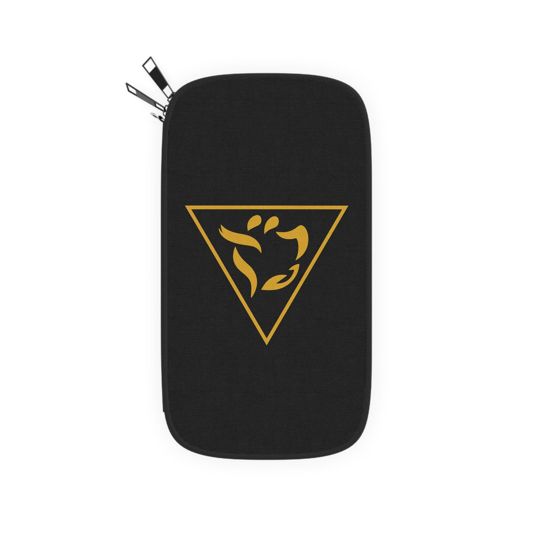 Grand Tiler of Solomon Passport Wallet - Gold & Black With Shoulder & Wrist Strap - Bricks Masons