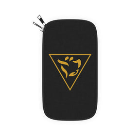 Grand Tiler of Solomon Passport Wallet - Gold & Black With Shoulder & Wrist Strap - Bricks Masons