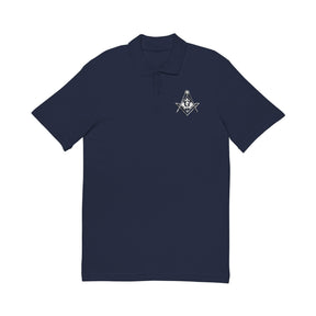 Master Mason Blue Lodge Canada Jurisdiction Polo Shirt - Embroidered Square & Compass G Canada Mason - Bricks Masons