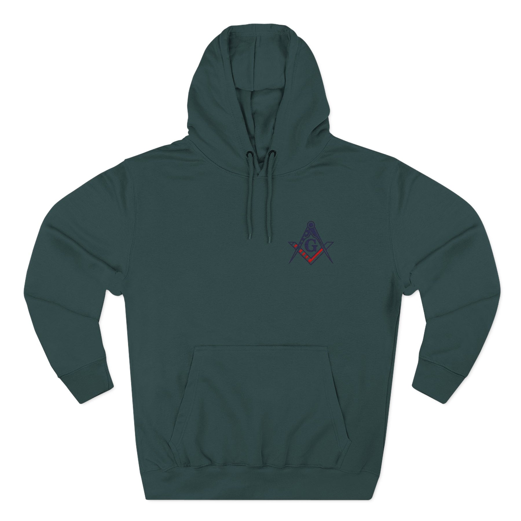 Master Mason Blue Lodge Hoodie - Front Stitch Design - Bricks Masons