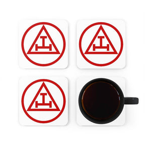 Royal Arch Chapter Coaster - White & Red