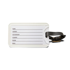 Master Mason Blue Lodge Luggage Tag - Freemason In Flight With Black Leather Strap - Bricks Masons