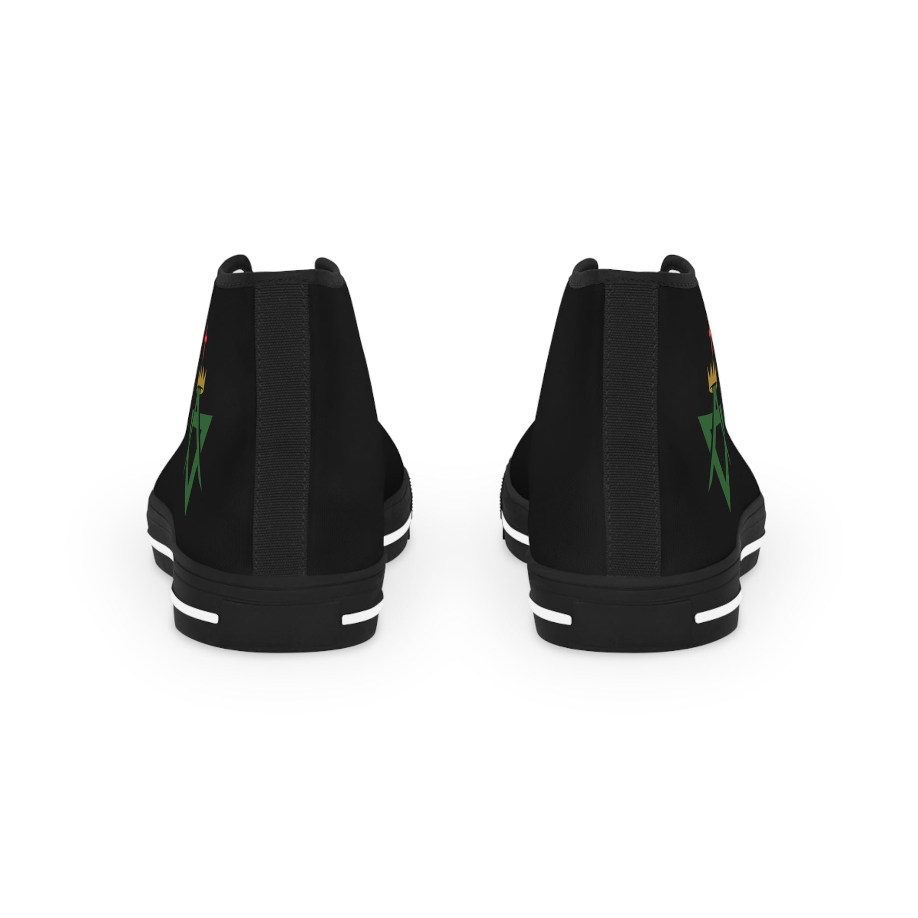 Allied Masonic Degrees Sneaker - High Top Black & White AMD Emblem - Bricks Masons
