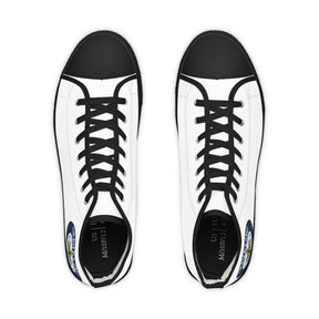 Master Mason Blue Lodge Sneaker - High Top Black & White Sole Traveling Mason - Bricks Masons