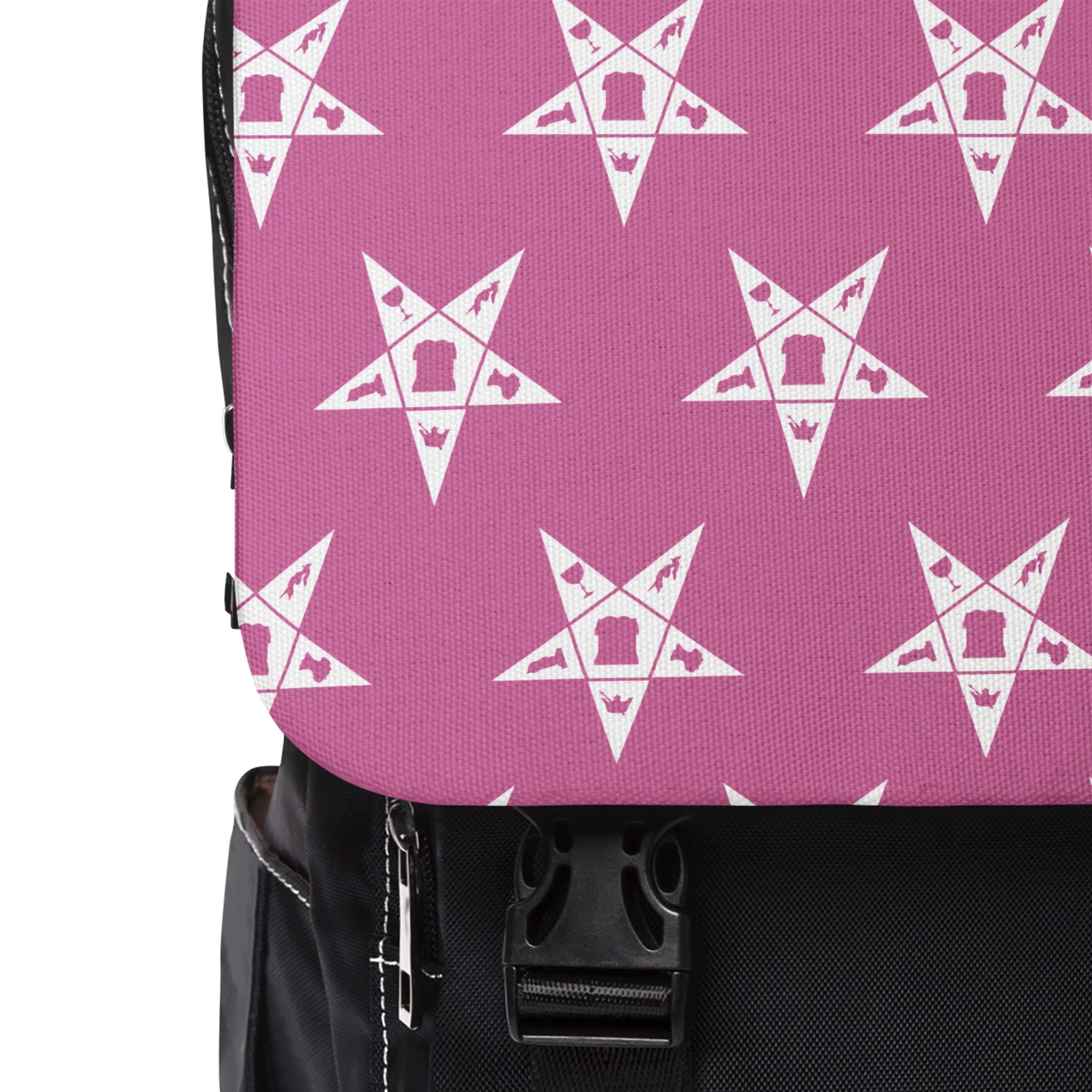 OES Backpack - Pink & White Stars - Bricks Masons