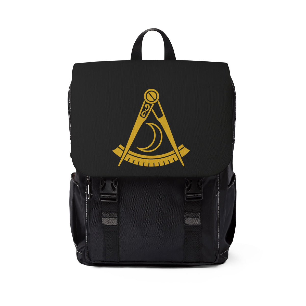 District Deputy Grand Master Blue Lodge Backpack - Black & Gold Resistant Fabric - Bricks Masons