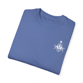 Master Mason Blue Lodge Canada Jurisdiction T-Shirt - Garment-Dyed Tee - Bricks Masons