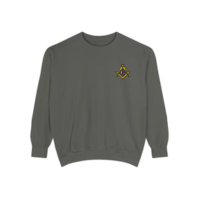 Master Mason Blue Lodge Sweatshirt - Embroidered Emblem Square & Compass G - Bricks Masons