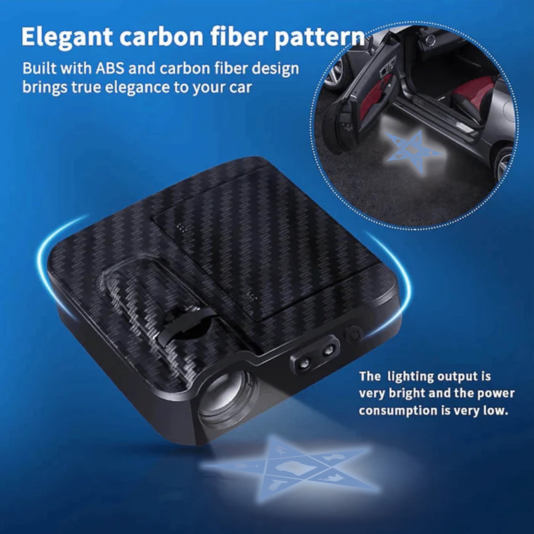 OES Car Door Light Projector - Customizable Wireless LED - Bricks Masons