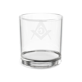 Master Mason Blue Lodge Whiskey Glass - Square & Compasses with G - Bricks Masons