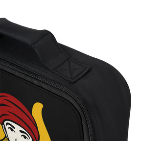 GROTTO Lunch Bag - Black Fully Insulated Zipper Closure - Bricks Masons