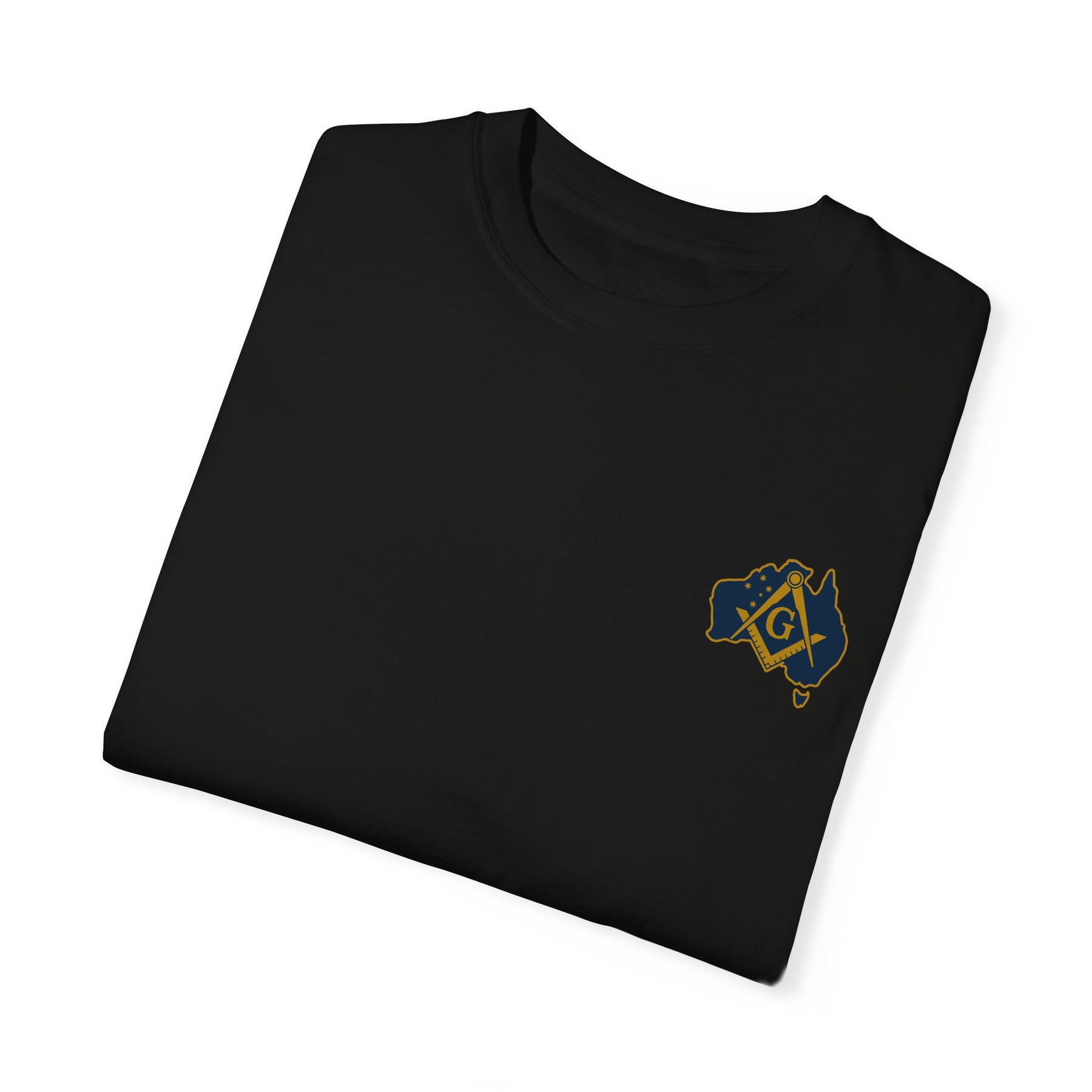 Master Mason Blue Lodge Australia Jurisdiction T-Shirt - Mason Garment-Dyed Tee - Bricks Masons