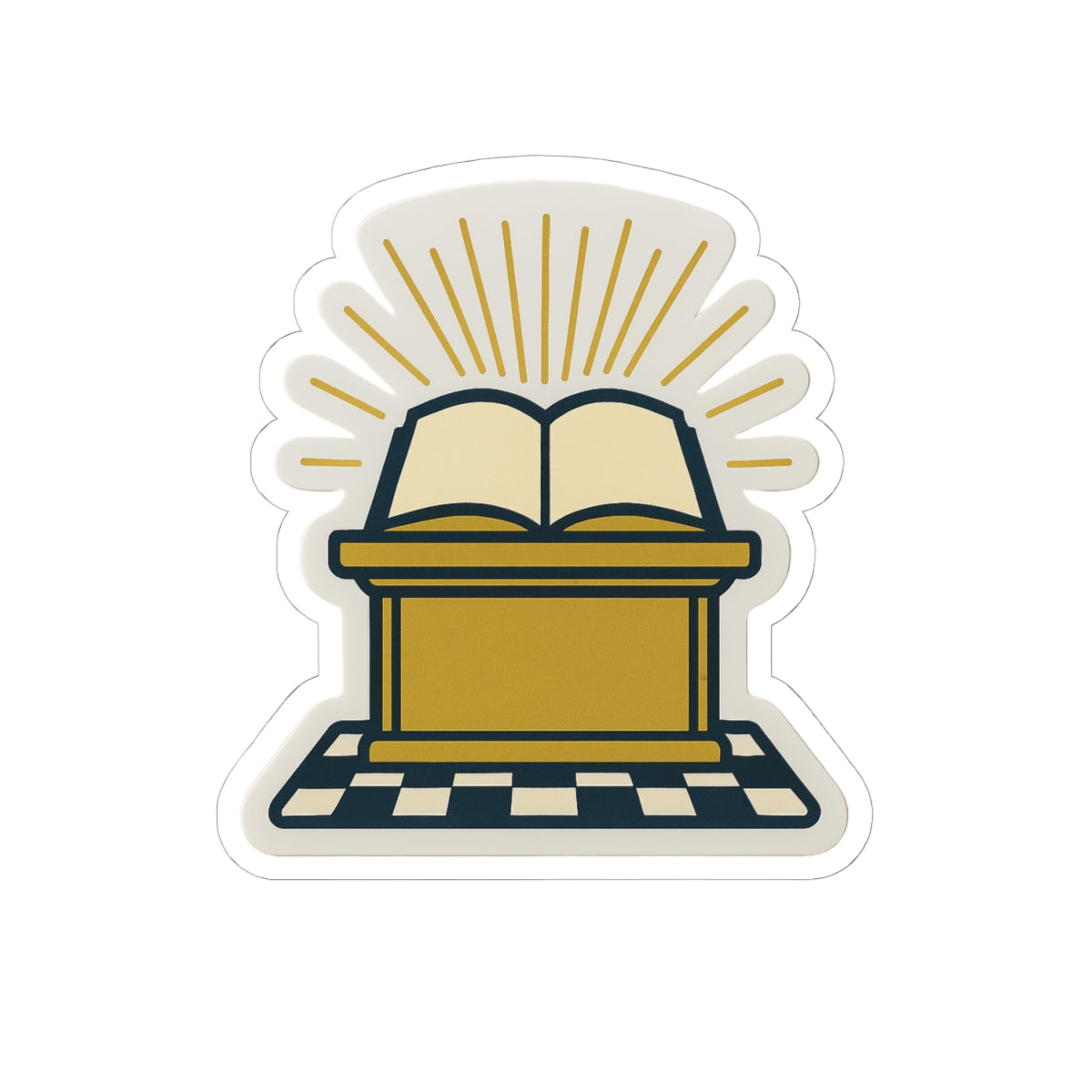 Master Mason Blue Lodge Sticker Decal - Kiss-Cut Colorful - Bricks Masons