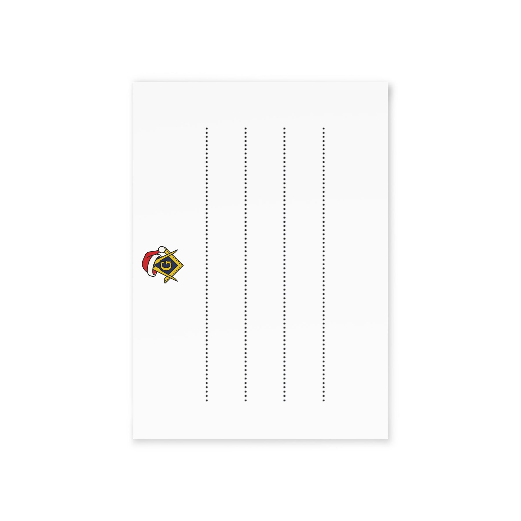 Master Mason Blue Lodge Greeting Card -  (Two-sided print) - Bricks Masons